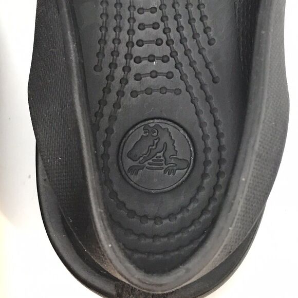 Crocs Farrah Peep Toe Slingback Ballet Flat Women's 8 Black Slip On Comfort Shoe - Picture 10 of 10